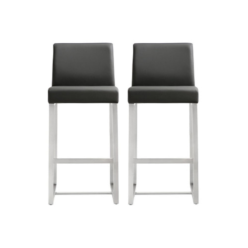 Denmark - Stainless Steel Counter Stool (Set of 2)