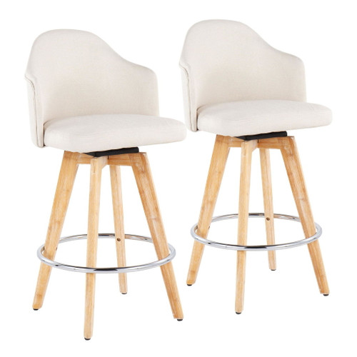 Ahoy - Fixed - Height Counter Stool - Natural Bamboo Legs (Set of 2)