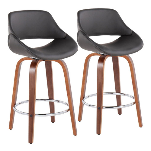 Fabrico - Fixed-Height Counter Stool - Round Footrest (Set of 2)