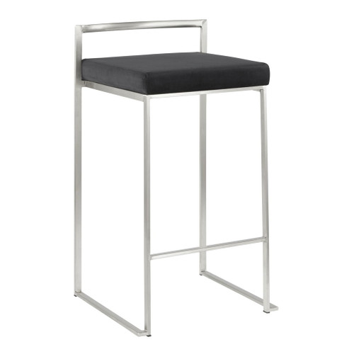 Fuji - Counter Stool Steel With Cushion (Set of 2)