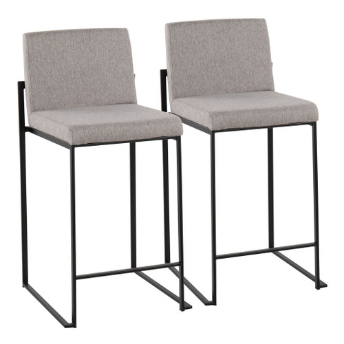 Fuji - High Back Counter Stool (Set of 2)