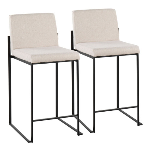 Fuji - High Back Counter Stool (Set of 2)