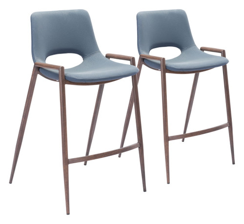 Desi - Counter Stool (Set of 2) Walnut Legs