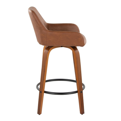 Daniella - 26" Fixed-Height Counter Stool (Set of 2) - Light Brown Base