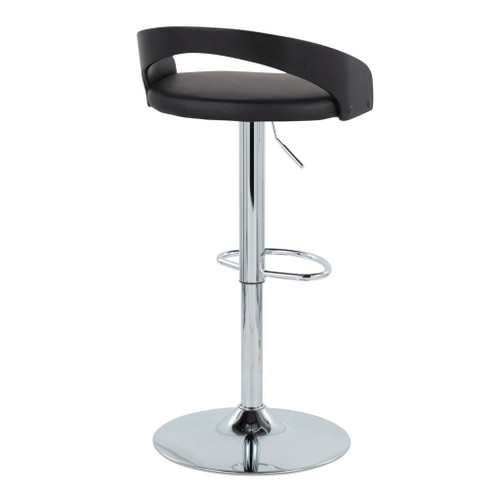 Grotto - Adjustable Barstool (Set of 2) - Black And Gray