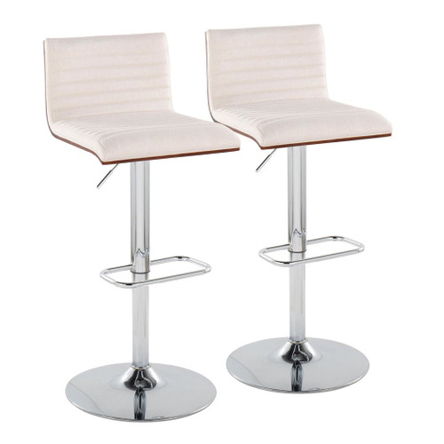 Mason - Adjustable Barstool (Set of 2) - White Cream