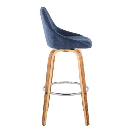 Diana - 30" Fixed-Height Barstool (Set of 2) - Light Brown Legs