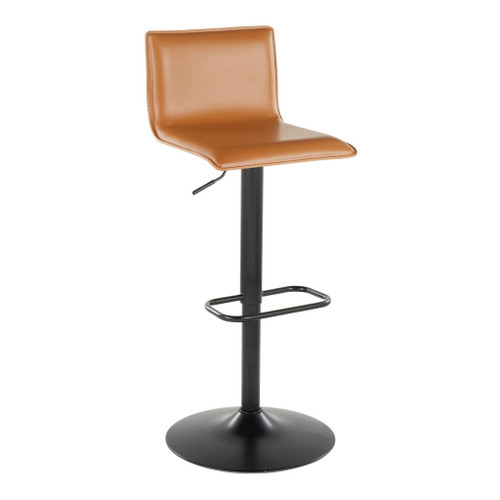 Mara - Upholstered Faux Leather Adjustable Barstool (Set of 2)