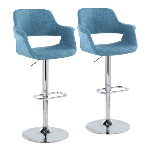 Vintage Flair - Adjustable Barstool (Set of 2) - Chorme