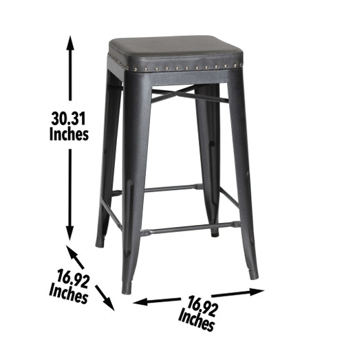 Hank - Barstool (Set of 2) - Black