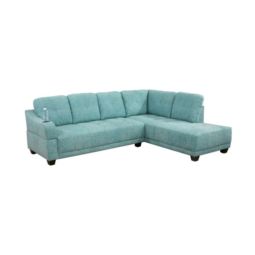 L Shaped Sectional in Seafoam