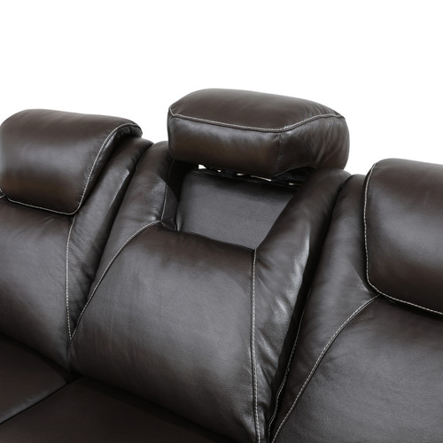 3-Piece Living Room Reclining Set in Top Grain Leather