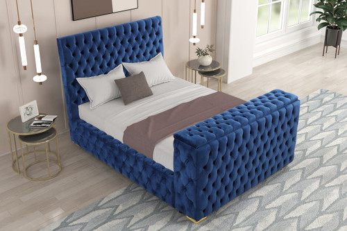 Future Platform Bed in Velvet