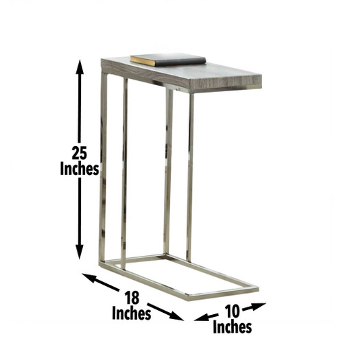 Lucia - Chairside End Table - Gray Top