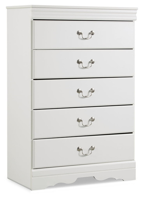 Anarasia - Five Drawer Chest - White