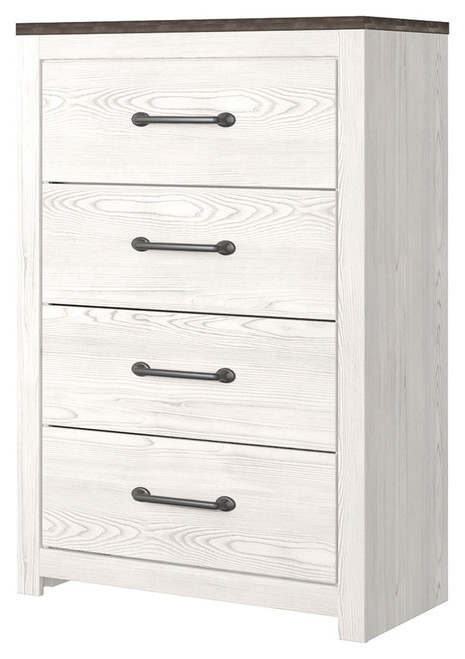 Gerridan - White / Gray - Four Drawer Chest