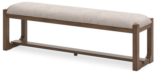 Cabalynn - Large Uph Dining Room Bench - Oatmeal / Light Brown