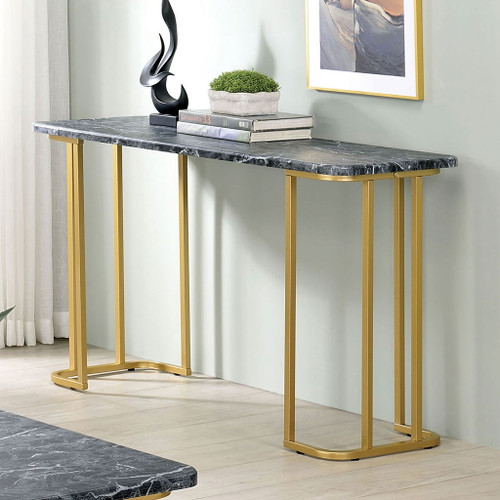 Calista - Sofa Table - Gold / Black