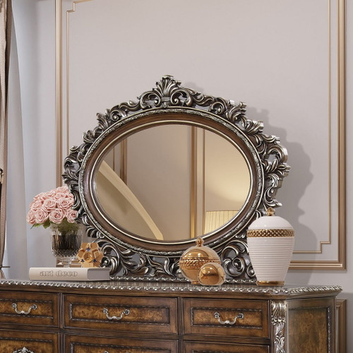 Devany - Oval Mirror - Cherry Devany - Oval Mirror - Cherry