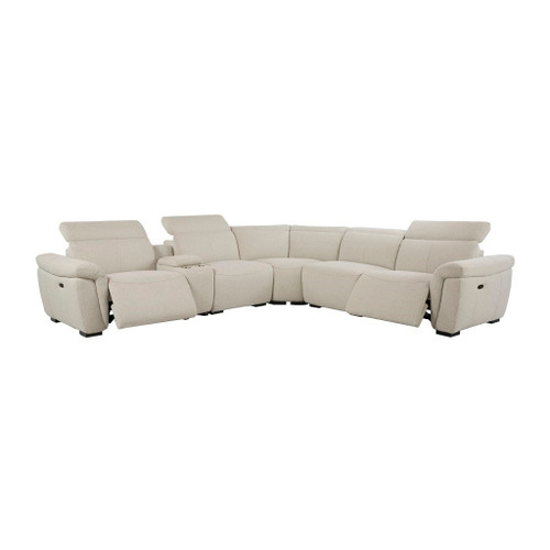 Dayana - Power Motion Sectional Sofa - Beige Boucle