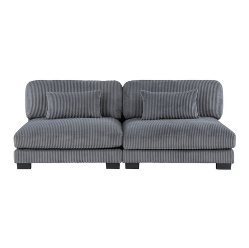 Traverse Gray Sectional In Fabric