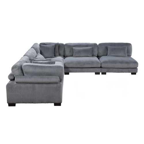 Traverse Gray Modular Sectional In Fabric