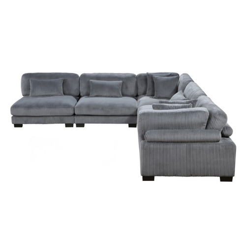 Traverse Gray Modular Sectional In Fabric