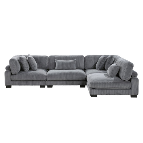 Traverse Gray Modular Sectional In Fabric