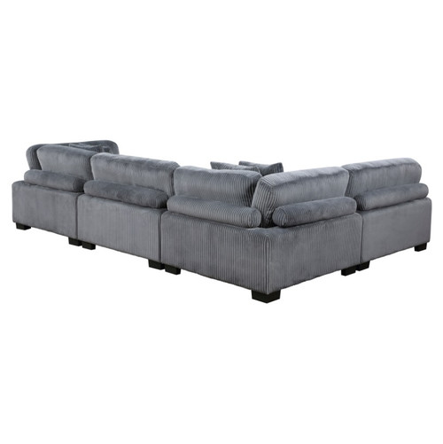 Traverse Gray Modular Sectional In Fabric