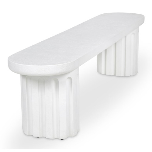 Eris - Outdoor Dining Bench - White