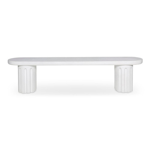 Eris - Outdoor Dining Bench - White