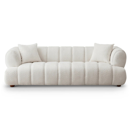 Rover Cream Boucle Sofa by Mid and Mod