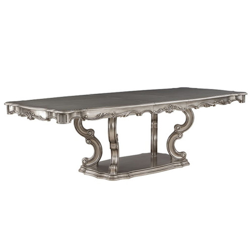 Ariadne - Dining Table With Pedestal - Antique Platinum