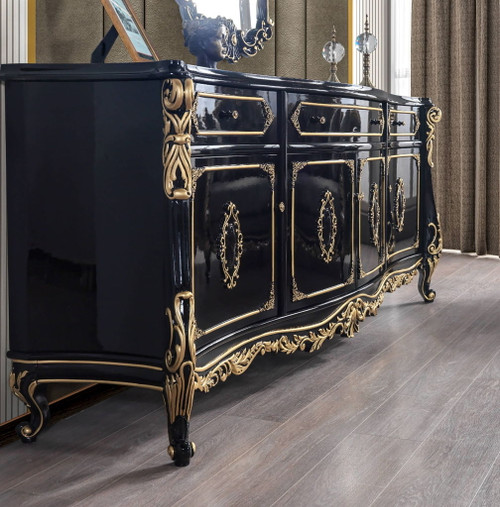 Betria - Console Cabinet - Gold & Black Betria - Console Cabinet - Gold & Black