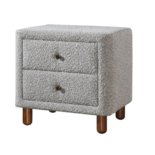 Cleo - Nightstand - Gray Boucle Cleo - Nightstand - Gray Boucle