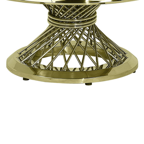 Fallon - Coffee Table With Engineered Stone Top - Engineered Stone Top & Gold