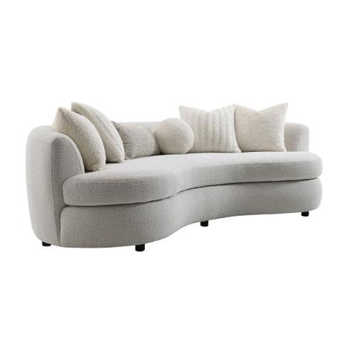 Iniko - Sofa With 6 Pillows - Beige Boucle Iniko - Sofa With 6 Pillows - Beige Boucle