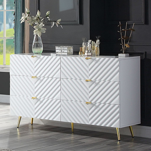 Gaines - Dresser - White High Gloss Gaines - Dresser - White High Gloss