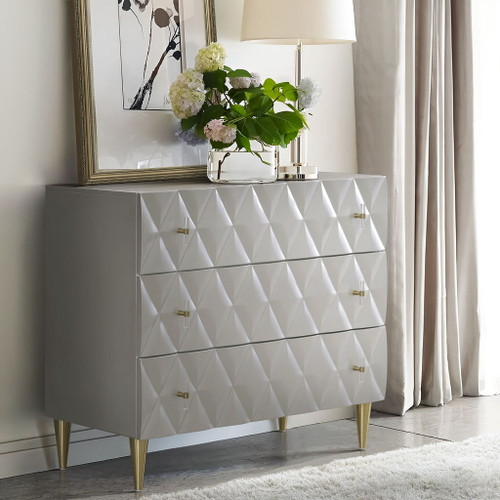 Anson - Console Cabinet - Metallic Silver & Champagne Anson - Console Cabinet - Metallic Silver & Champagne
