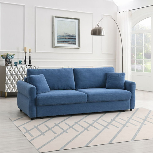 Haran - Sofa With Sleeper - Blue Fabric Haran - Sofa With Sleeper - Blue Fabric