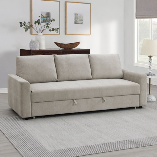Leira - Sofa With Sleeper - Beige Linen Leira - Sofa With Sleeper - Beige Linen