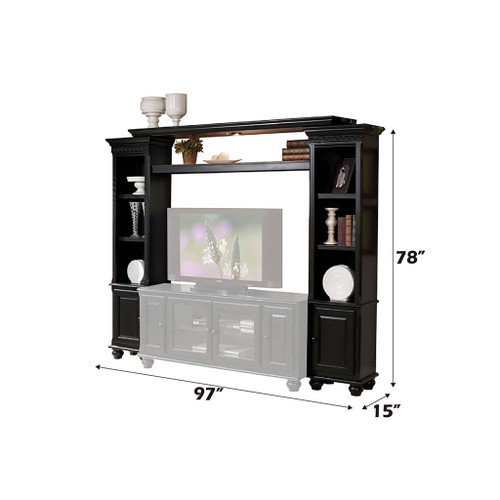 Ferla - Wood Entertainment Center - Black