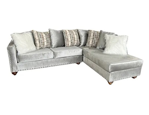 Farah L Shaped Sectional in Velvet