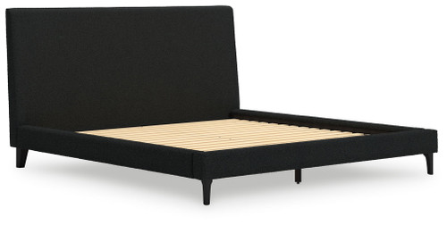 Cadmori - Upholstered Bed With Roll Slats