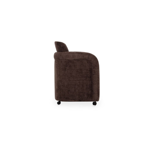 Mesto - Rolling Dining Chair - Dark Brown