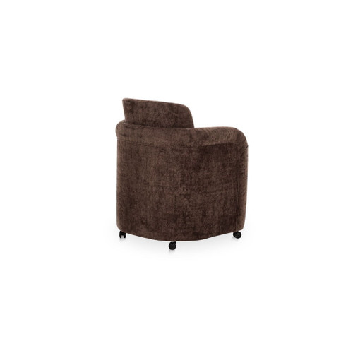 Mesto - Rolling Dining Chair - Dark Brown