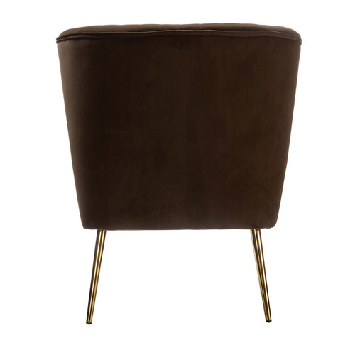 Monica Modern Velvet Comfy Living Room Side Chair with Golden Metal Legs