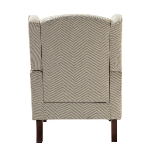 Daunus Polyester Arm Chair with Turned Legs (Set of 1)