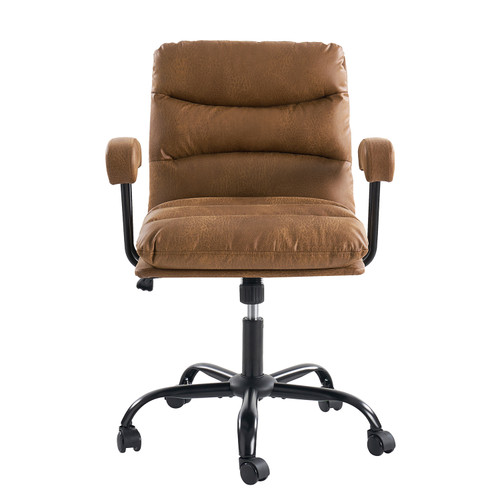 Augustus Modern Faux Leather Ergonomic Swivel Office Chair with Height Adjustment