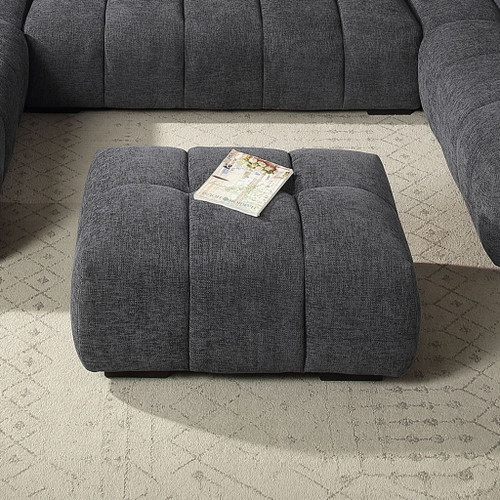 Chosen - Ottoman - Gray Chenille